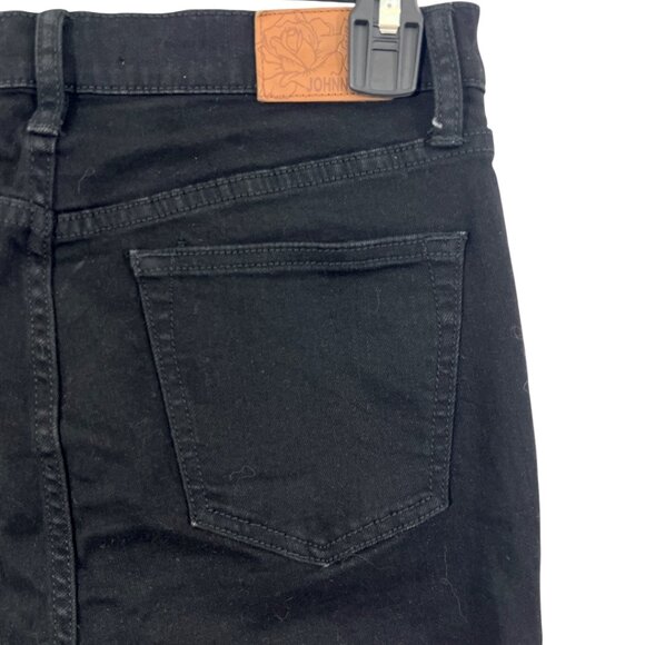 Johnny Was Laurena Embroidered Cropped Baby Boot Jeans Black 25 Pre-Loved - Picture 5 of 5